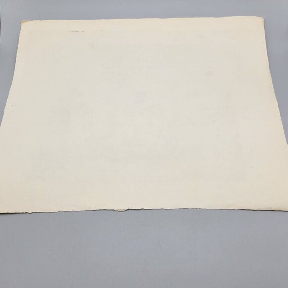 Landscape Scrub Trees Art Print Unframed Black White Signed Lester E Varian - Picture 6 of 7